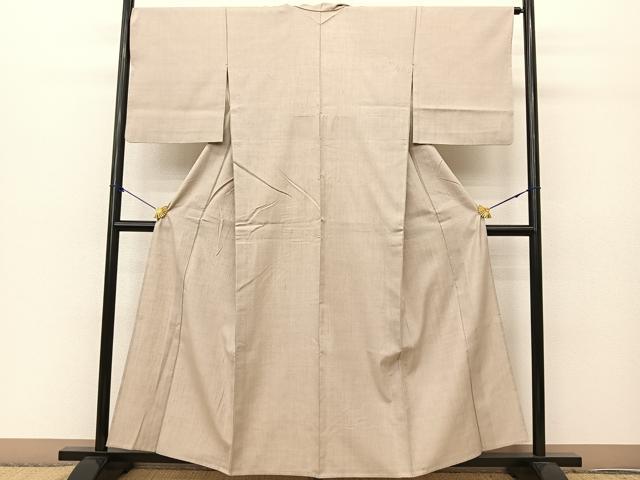 平和屋着物▽結城紬　単衣　霞文　正絹　逸品　BAAS8196yc
