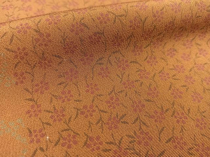 平和屋着物▽上質な小紋　単衣　竹垣花文　正絹　逸品　BAAT0620yc