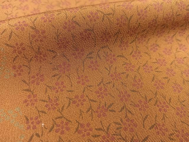 平和屋着物▽上質な小紋　単衣　竹垣花文　正絹　逸品　BAAT0620yc