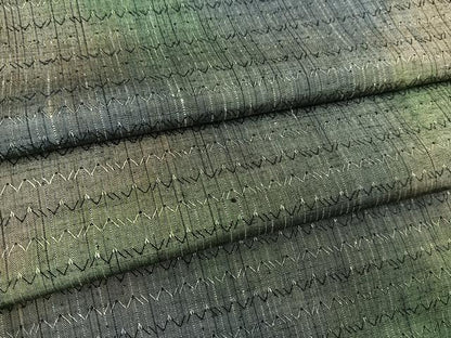 平和屋着物▽上質な紬 単衣 霞文 正絹 逸品 BAAT0622yc