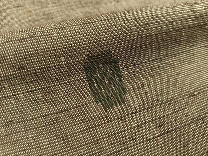 平和屋着物▽結城紬　単衣　幾何学文様　証紙付き　正絹　逸品　BAAT0621yc