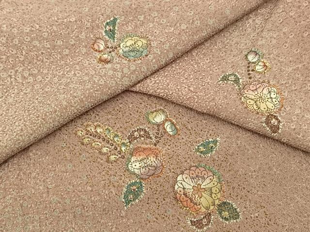平和屋着物▽上質な小紋 単衣 辻が花 手描き 正絹 逸品 BAAT0426yt