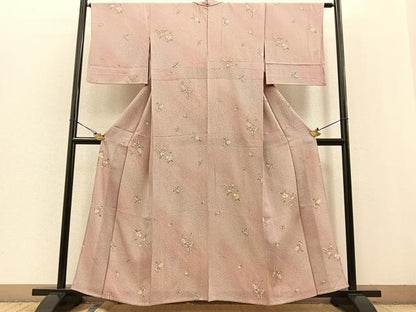 平和屋着物▽上質な小紋 単衣 辻が花 手描き 正絹 逸品 BAAT0426yt