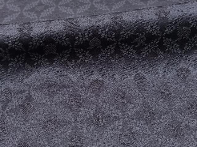 平和屋着物▽上質な色無地　単衣　七宝地紋　藍鉄色　正絹　逸品　未使用　BAAT0423yt