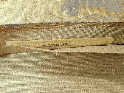 平和屋着物◎六通柄袋帯 都つづれ 風景文 金糸 正絹 逸品 CAAR9010id