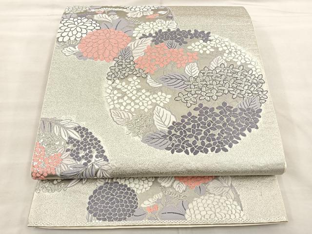 平和屋着物◎菊丸文　九百錦プラチナ箔　六通柄袋帯　唐織　　正絹　逸品　BAAT0448yt