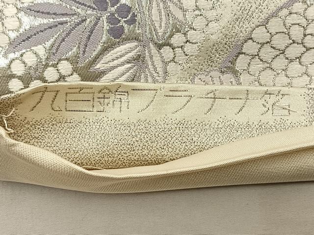 平和屋着物◎菊丸文　九百錦プラチナ箔　六通柄袋帯　唐織　　正絹　逸品　BAAT0448yt