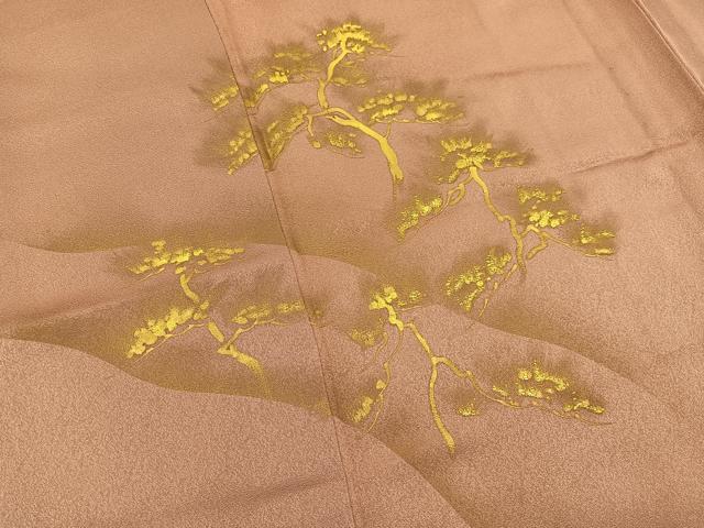 平和屋着物▽訪問着 単衣 浜松文 竹屋町刺繍 金彩 正絹 逸品 BAAT1105hv