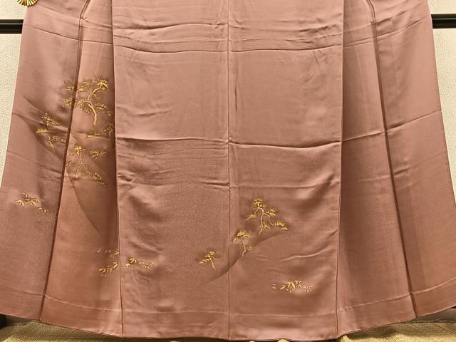平和屋着物▽訪問着 単衣 浜松文 竹屋町刺繍 金彩 正絹 逸品 BAAT1105hv