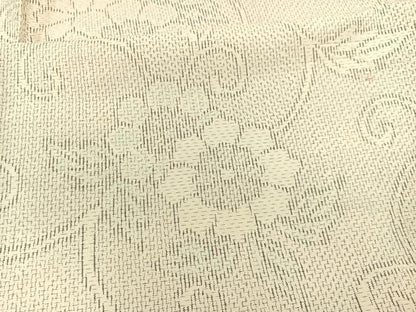 平和屋着物▽上質な紬 単衣 花唐草文 正絹 逸品 BAAT1110hv