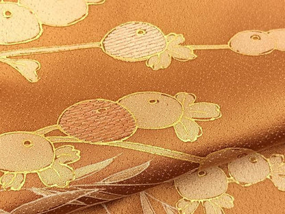 平和屋着物▽訪問着 単衣 刺繍 万寿菊 金彩 正絹 逸品 BAAT1130hv