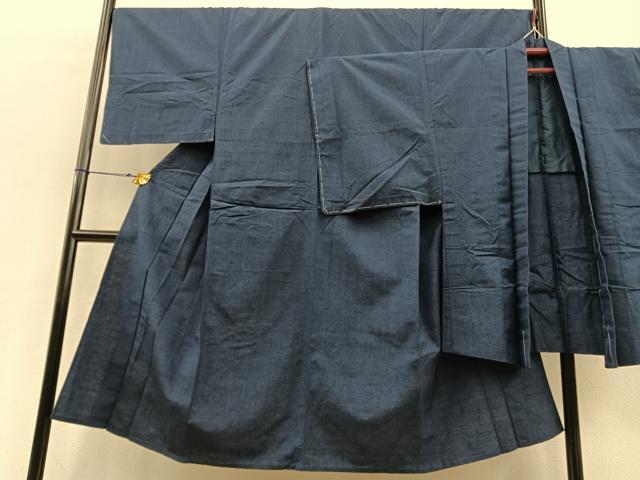 平和屋着物▽男性 紬 単衣 霞文 アンサンブル 正絹 逸品 未使用 BAAT1126hv