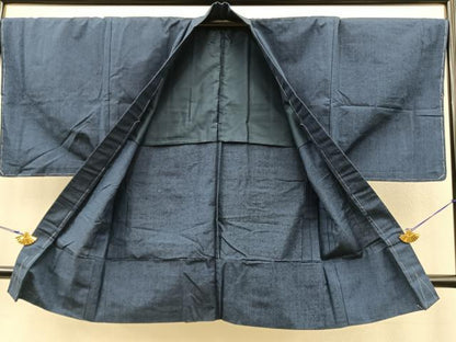 平和屋着物▽男性 紬 単衣 霞文 アンサンブル 正絹 逸品 未使用 BAAT1126hv