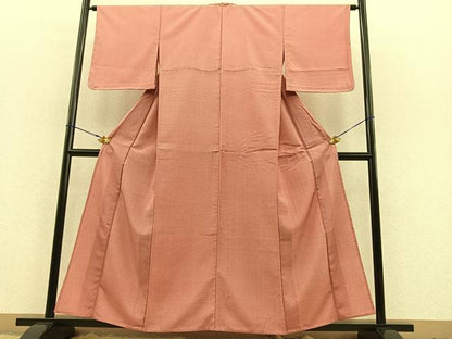 平和屋着物▽江戸小紋 単衣 よろけ縞 洗える着物 未使用 BAAT1159hv