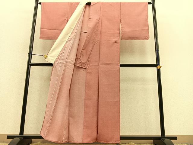 平和屋着物▽江戸小紋 単衣 よろけ縞 洗える着物 未使用 BAAT1159hv