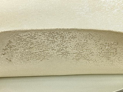 平和屋着物◎太鼓柄袋帯 正倉院文 手織 銀糸正絹 逸品 BAAS4363ea