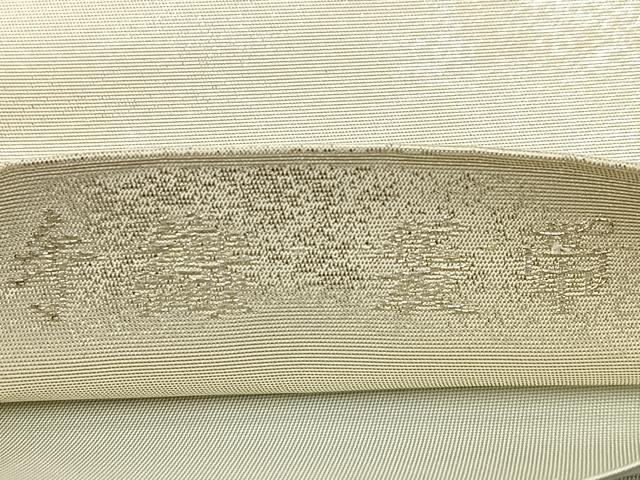 平和屋着物◎太鼓柄袋帯 正倉院文 手織 銀糸正絹 逸品 BAAS4363ea