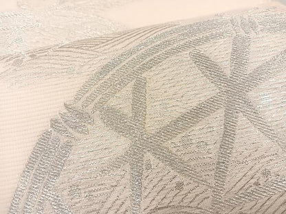 平和屋着物＊夏物　六通柄袋帯　籬　銀糸　正絹　逸品　BAAT1197hv