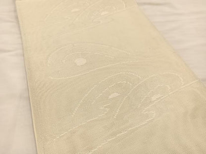 平和屋着物＊夏物　六通柄袋帯　片輪車　銀糸　正絹　逸品　BAAT3008hv