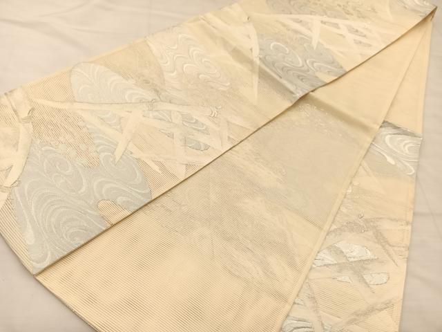 平和屋着物＊夏物 六通柄袋帯 籬萩文 銀糸 正絹 逸品 BAAT3051hv