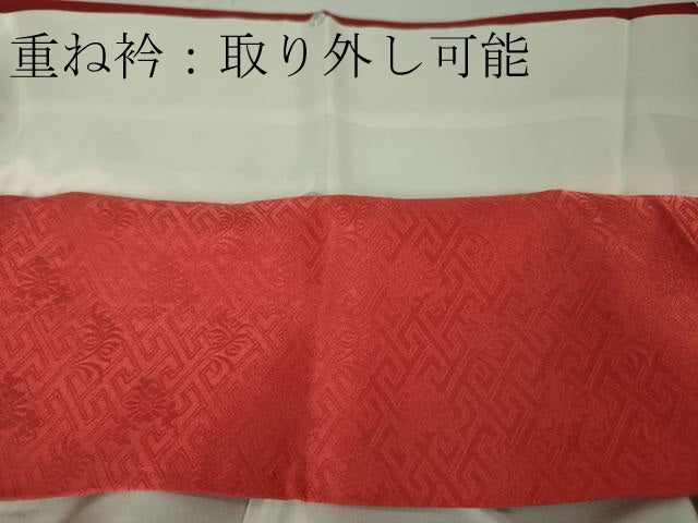 平和屋本店■極上　創業460年・千總　振袖　駒刺繍　鴛鴦御所車吉祥花文　緋色地　金彩　大丸扱い　逸品　DZAA6249kh5