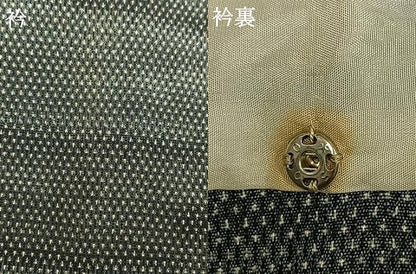 平和屋着物▽白鷹お召　単衣　霞文　正絹　逸品　AAAV2581fy