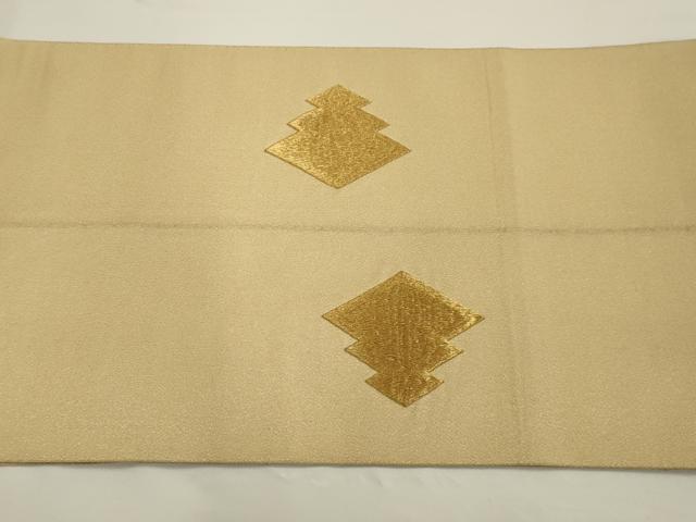 平和屋着物◎太鼓柄袋帯 松皮菱文 金糸 正絹 逸品 AAAV3303sx