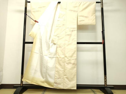 平和屋着物●上質な紬　抽象文様　正絹　逸品　DAAS2204tw