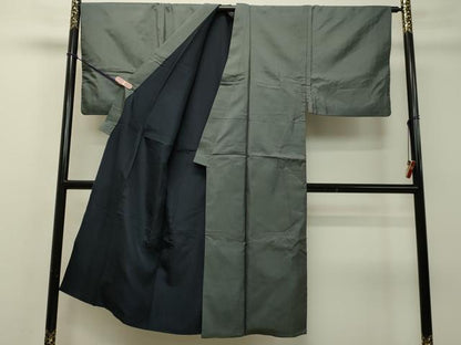 平和屋着物●男性　本場大島紬　豆がら茶色　正絹　逸品　DAAS2209tw