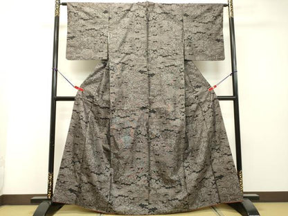 平和屋着物●本場大島紬 9マルキ 風景文 正絹 逸品 DAAS2216tw