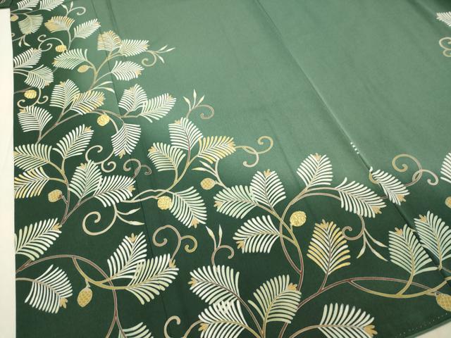 平和屋着物●訪問着　駒刺繍　松葉唐草文　暈し染め　正絹　逸品　DAAS2207tw