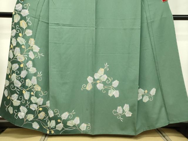 平和屋着物●訪問着　駒刺繍　松葉唐草文　暈し染め　正絹　逸品　DAAS2207tw