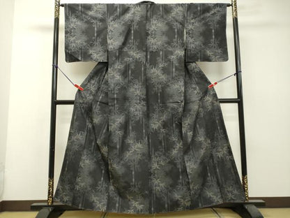 平和屋着物●本場大島紬 7マルキ 笹竹文 正絹 逸品 未使用 DAAS2221tw