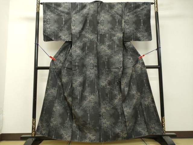 平和屋着物●本場大島紬 7マルキ 笹竹文 正絹 逸品 未使用 DAAS2221tw