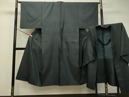 平和屋着物●男性　本場大島紬　アンサンブル　100亀甲　総詰め　正絹　逸品　DAAS2227tw
