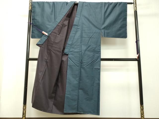 平和屋着物●男性　紬　アンサンブル　長羽織　80亀甲　総詰め　正絹　逸品　未使用　DAAS2243tw