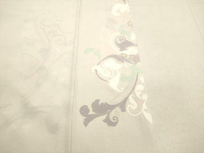 平和屋着物●訪問着 駒刺繍 洋花文 金彩 胴抜き仕立て 正絹 逸品 DAAS2261tw