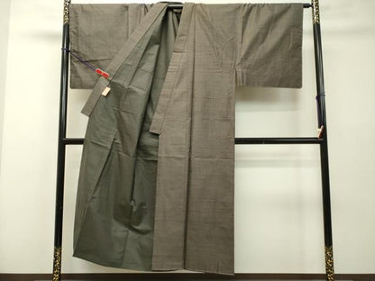 平和屋着物●男性 紬 アンサンブル 100亀甲 総詰め 正絹 逸品 未使用 DAAS2286tw