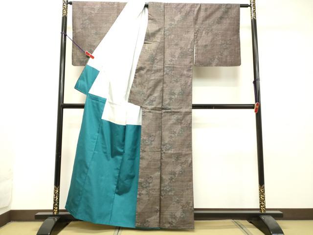 平和屋着物●本場大島紬 9マルキ 草花文 正絹 逸品 DAAS2301tw