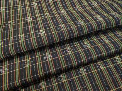 平和屋着物●上質な紬 絣格子 正絹 逸品 DAAS2302tw