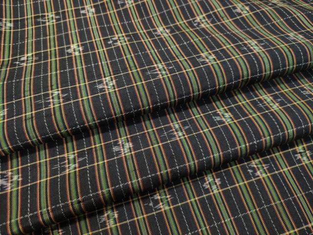 平和屋着物●上質な紬 絣格子 正絹 逸品 DAAS2302tw
