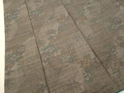平和屋着物●本場大島紬 9マルキ 草花文 正絹 逸品 DAAS2301tw