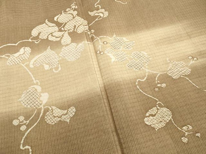平和屋着物●訪問着　紬地　蔦の葉文　さが美扱い　正絹　逸品　DAAS2303tw