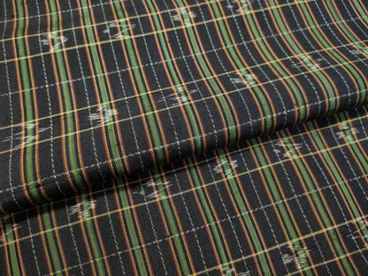 平和屋着物●上質な紬 絣格子 正絹 逸品 DAAS2302tw