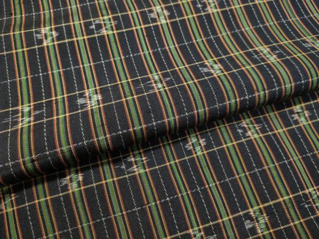 平和屋着物●上質な紬 絣格子 正絹 逸品 DAAS2302tw