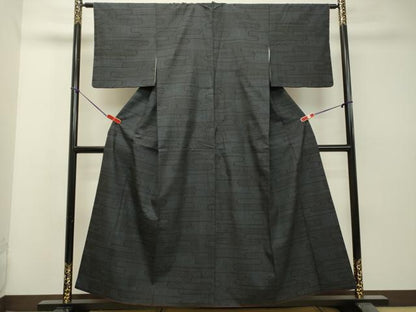平和屋着物●結城紬 100亀甲 霞文 正絹 逸品 DAAS2322tw