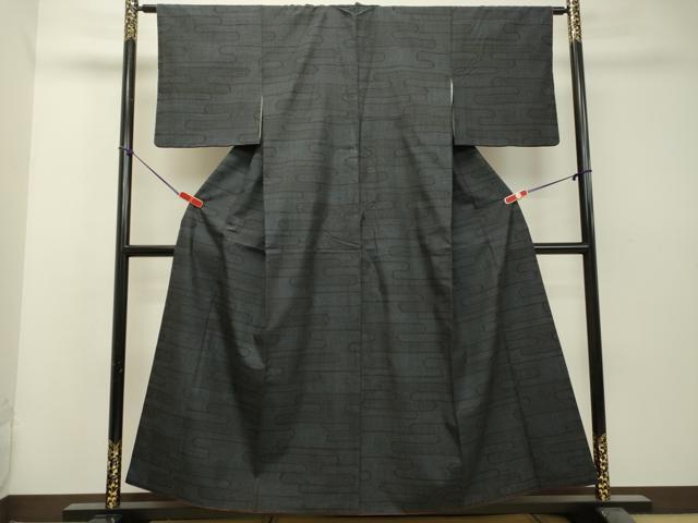 平和屋着物●結城紬 100亀甲 霞文 正絹 逸品 DAAS2322tw