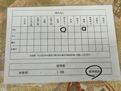 平和屋着物◎六通柄袋帯 花蝶文 金銀糸 正絹 逸品 AAAV0998gw