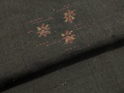 平和屋着物●上質な紬 舞花文 正絹 逸品 DAAS2403tw