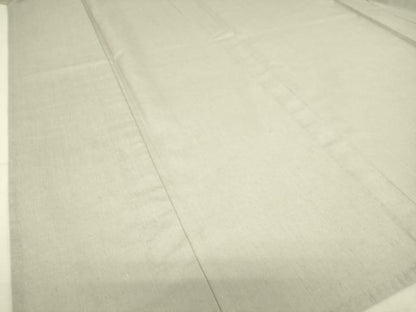 平和屋着物▽上質な紬 　単衣　白鼠色　正絹　逸品　未使用　DAAS0316az